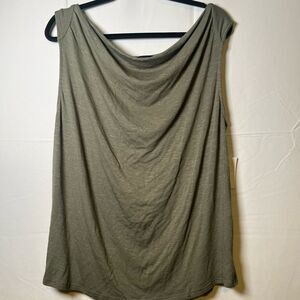 Halogen Olive Drape Tank Top